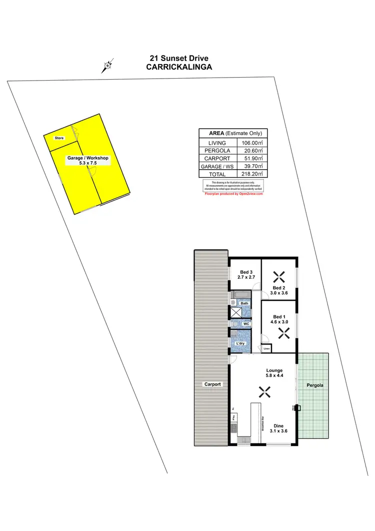 Floorplan of Homely house listing, 21 Sunset Drive, Carrickalinga SA 5204