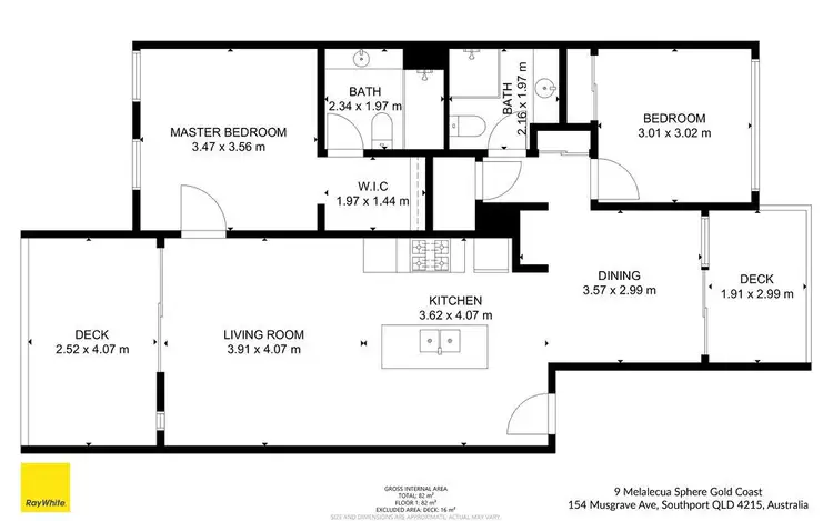 Floorplan of Homely apartment listing, 9 Melaleuca/154 Musgrave Avenue, Southport QLD 4215