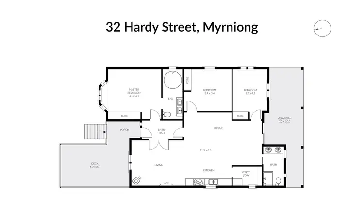 Floorplan of Homely house listing, 32 Hardy Street, Myrniong VIC 3341