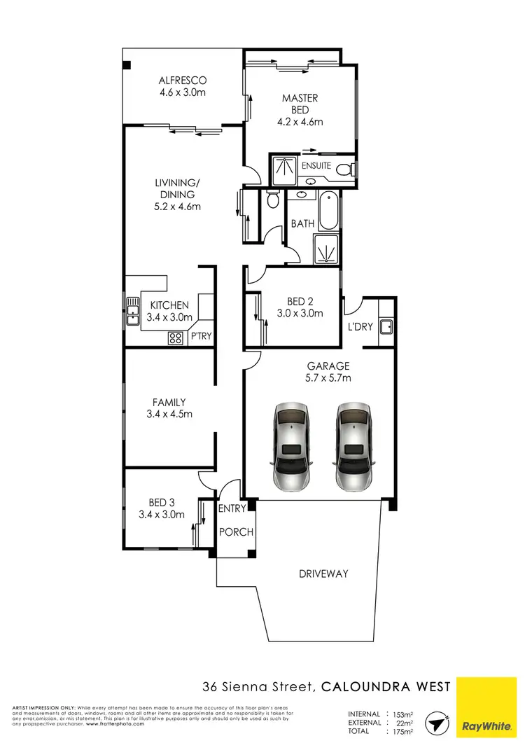 Floorplan of Homely house listing, 36 Sienna Street, Caloundra West QLD 4551