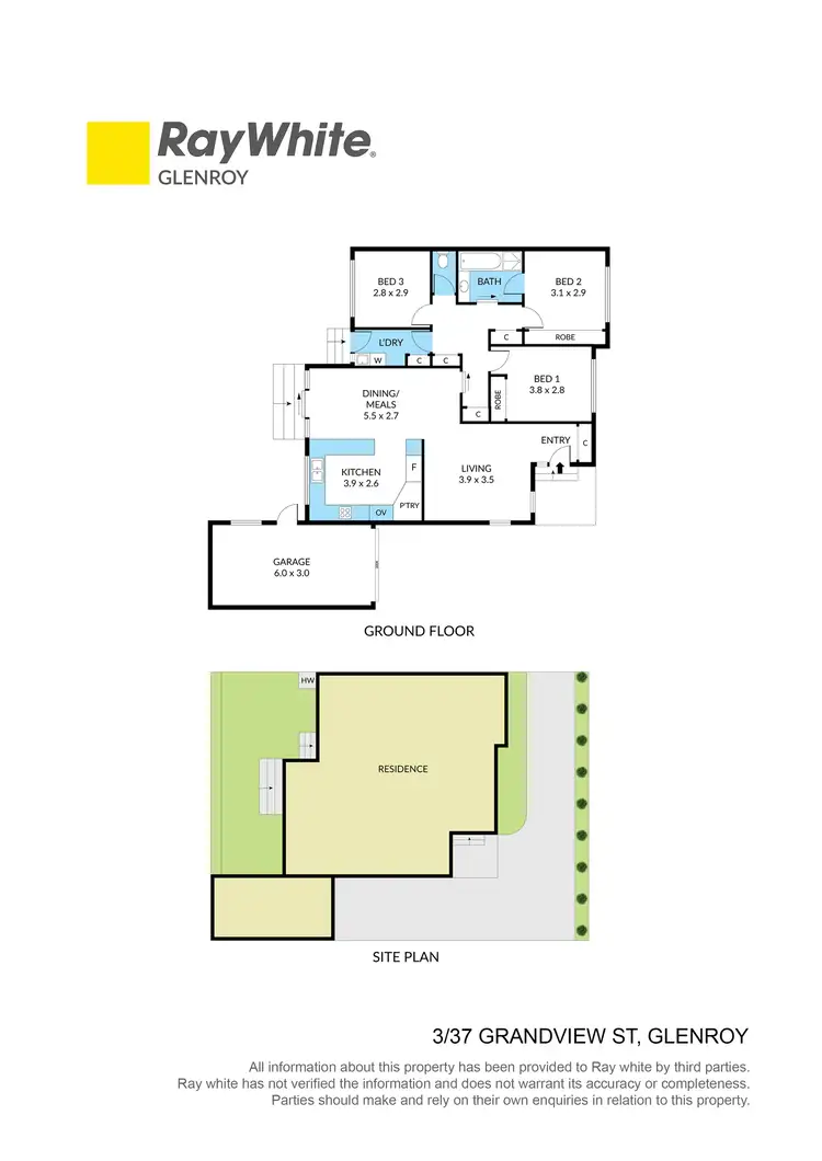 Floorplan of Homely unit listing, 3/37 Grandview Street, Glenroy VIC 3046