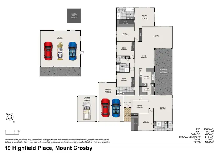 Floorplan of Homely rural property listing, 19 Highfield Place, Mount Crosby QLD 4306