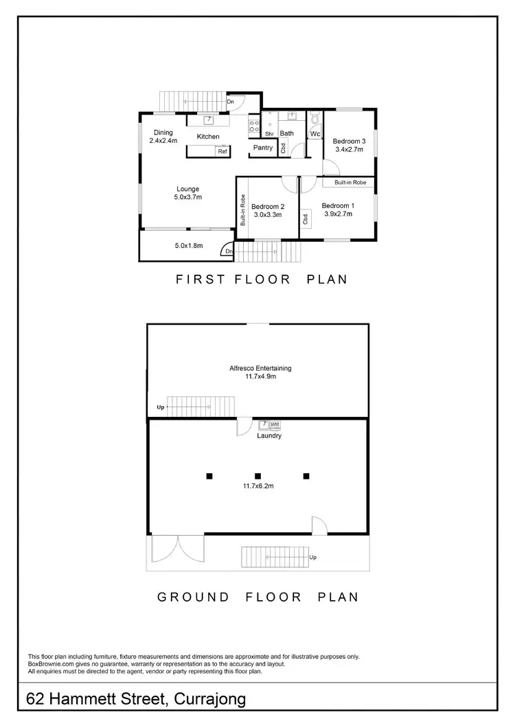 Floorplan of Homely house listing, 62 Hammett Street, Currajong QLD 4812