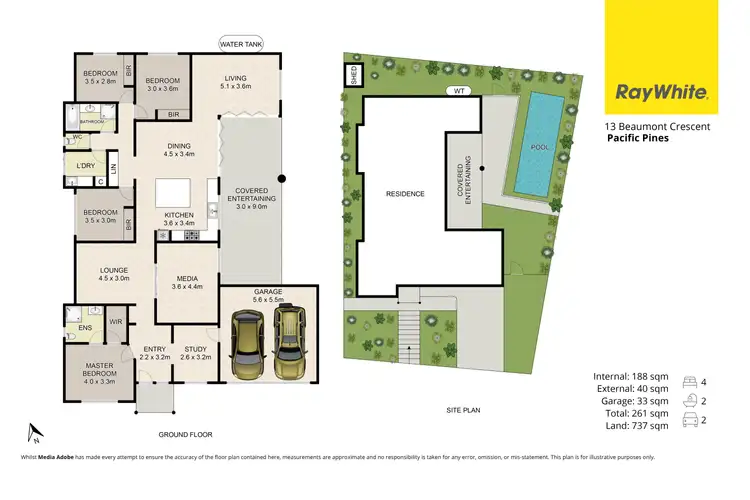 Floorplan of Homely house listing, 13 Beaumont Crescent, Pacific Pines QLD 4211