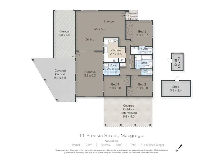 Floorplan of Homely house listing, 11 Freesia Street, Macgregor QLD 4109