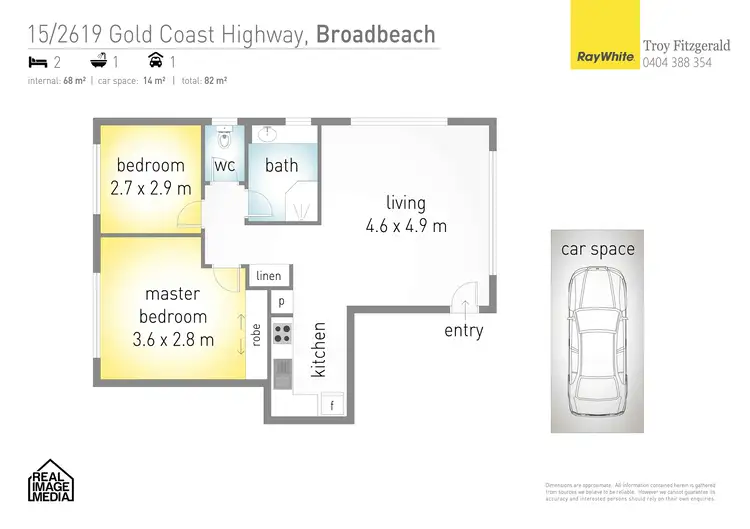 Floorplan of Homely unit listing, 15/2619 Gold Coast Highway, Broadbeach QLD 4218