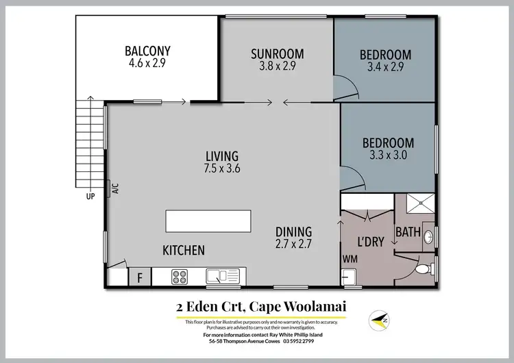 Floorplan of Homely house listing, 2 Eden Court, Cape Woolamai VIC 3925