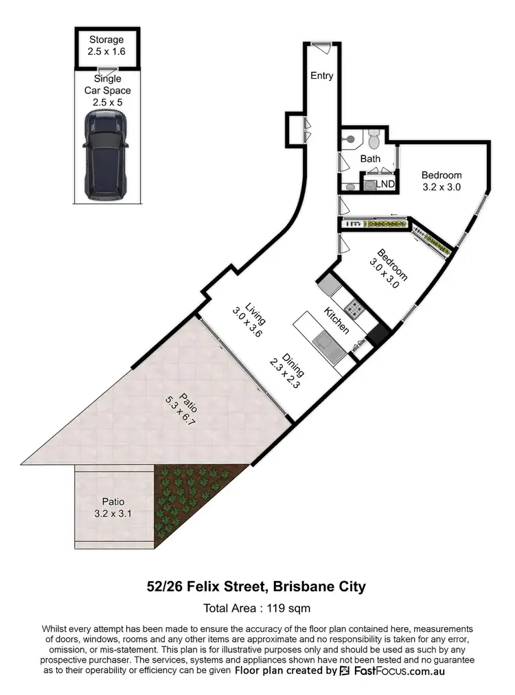 Floorplan of Homely apartment listing, 52/26 Felix Street, Brisbane City QLD 4000