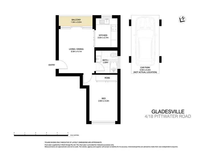 Floorplan of Homely apartment listing, 4/18 Pittwater Road, Gladesville NSW 2111