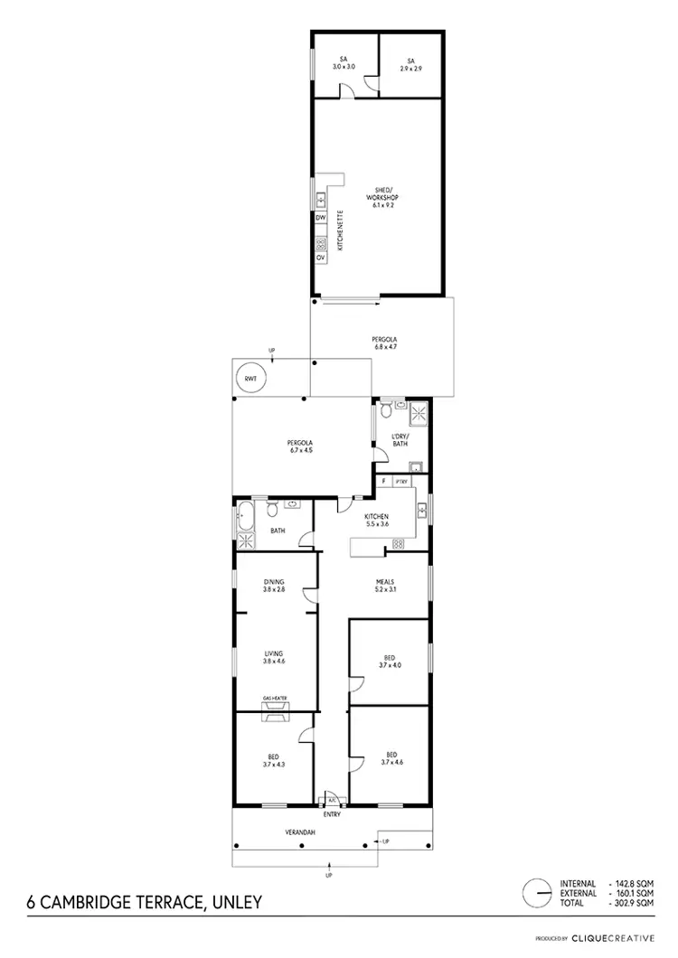 Floorplan of Homely house listing, 6 Cambridge Terrace, Unley SA 5061