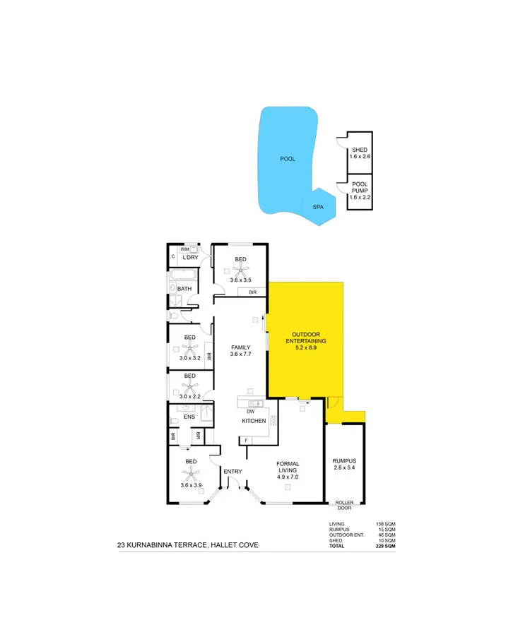 Floorplan of Homely house listing, 23 Kurnabinna Terrace, Hallett Cove SA 5158