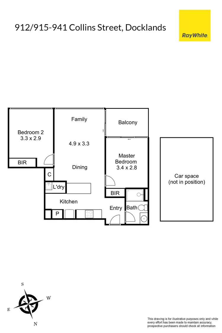 Floorplan of Homely unit listing, 912/915 Collins Street, Docklands VIC 3008