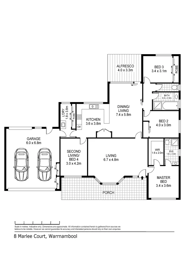 Floorplan of Homely house listing, 8 Marlee Court, Warrnambool VIC 3280