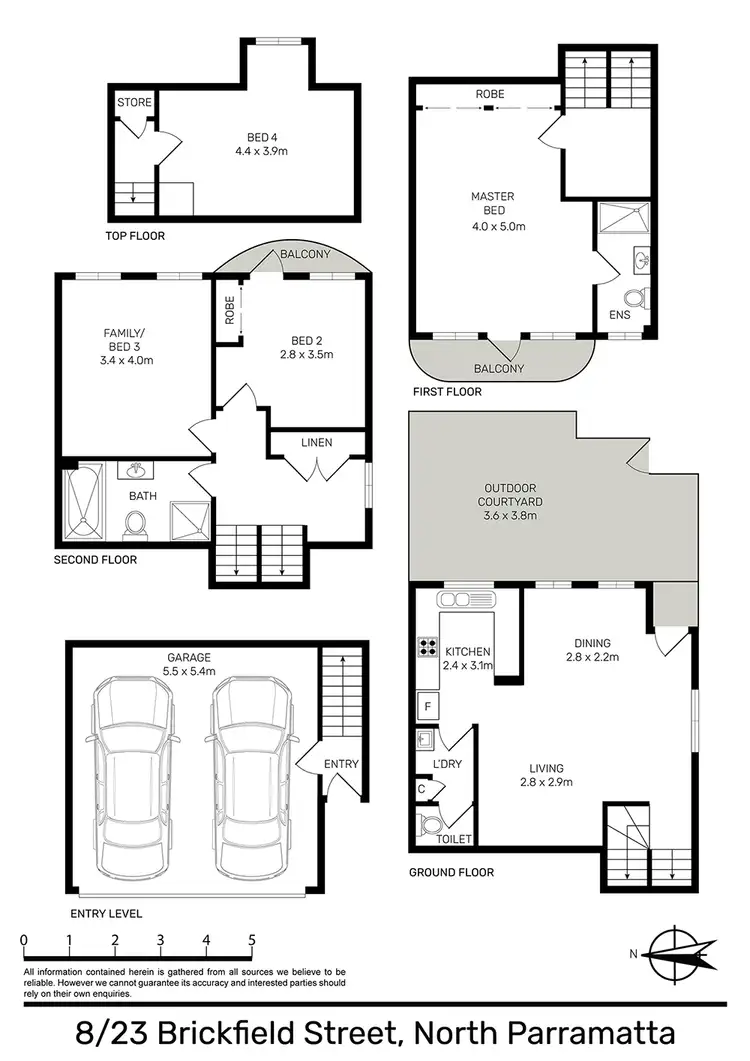 Floorplan of Homely townhouse listing, 8/23 Brickfield Street, North Parramatta NSW 2151
