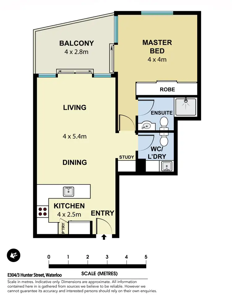 Floorplan of Homely apartment listing, E304/3 Hunter Street, Waterloo NSW 2017