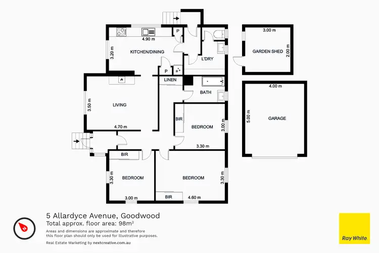 Floorplan of Homely house listing, 5 Allardyce Avenue, Goodwood TAS 7010