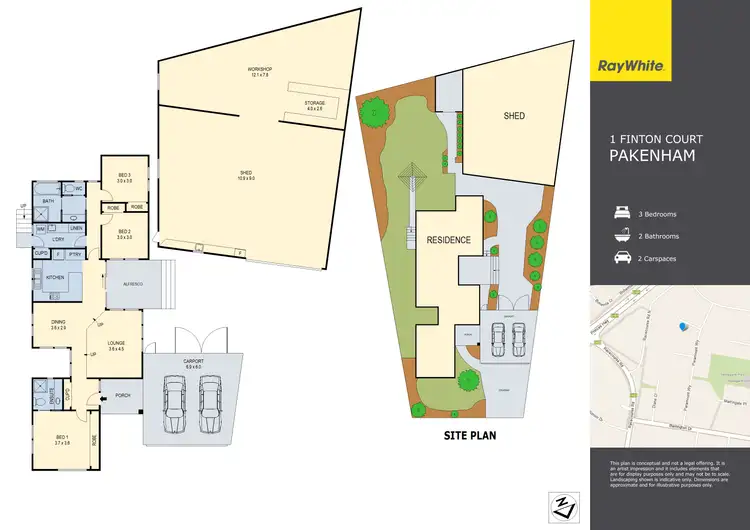 Floorplan of Homely house listing, 1 Finton Court, Pakenham VIC 3810