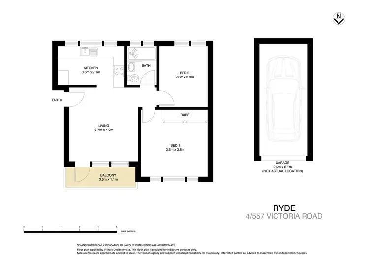 Floorplan of Homely apartment listing, 4/557 Victoria Road, Ryde NSW 2112