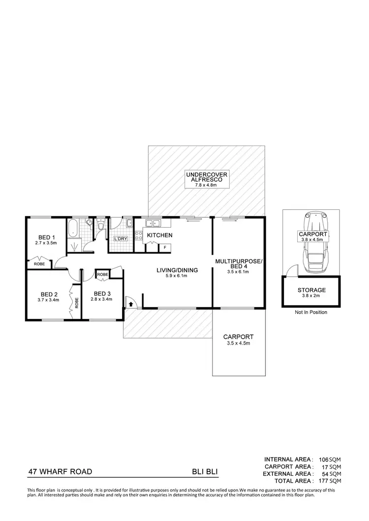 Floorplan of Homely house listing, 47 Wharf Road, Bli Bli QLD 4560