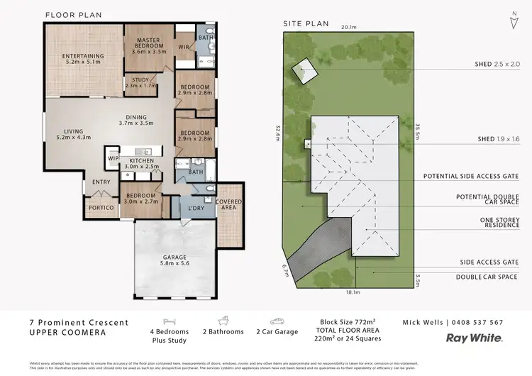Floorplan of Homely house listing, 7 Prominent Crescent, Upper Coomera QLD 4209