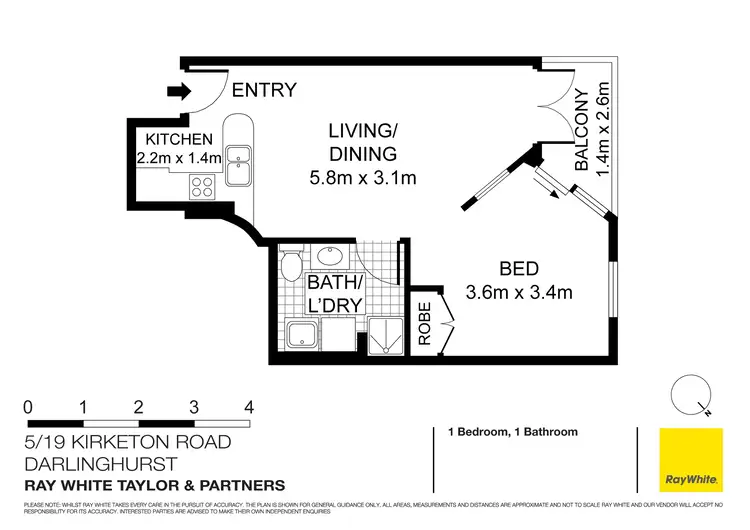 Floorplan of Homely apartment listing, 5/19 Kirketon Road, Darlinghurst NSW 2010