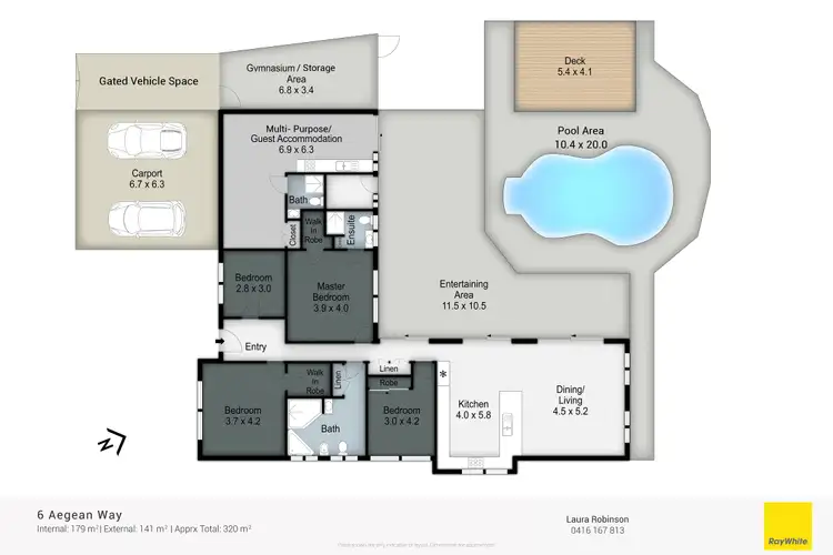 Floorplan of Homely house listing, 6 Aegean Way, Currumbin Waters QLD 4223