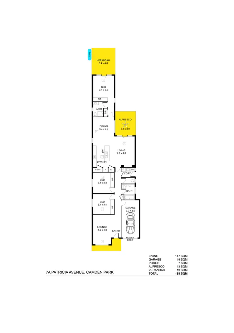 Floorplan of Homely house listing, 7A Patricia Avenue, Camden Park SA 5038