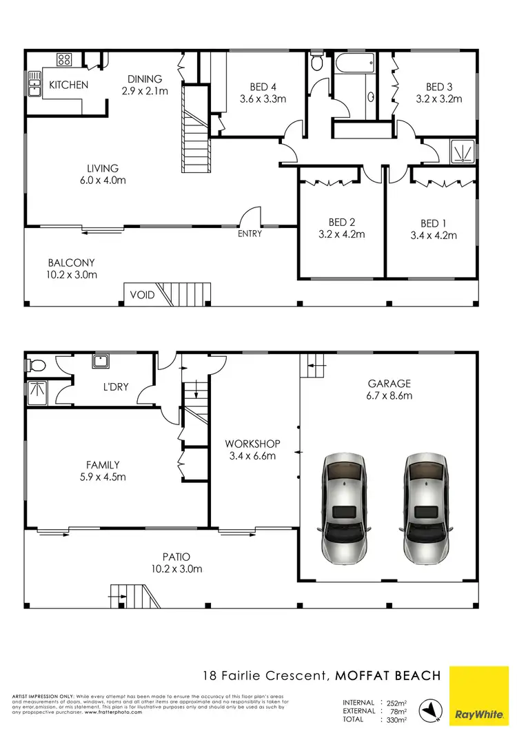 Floorplan of Homely house listing, 18 Fairlie Crescent, Moffat Beach QLD 4551