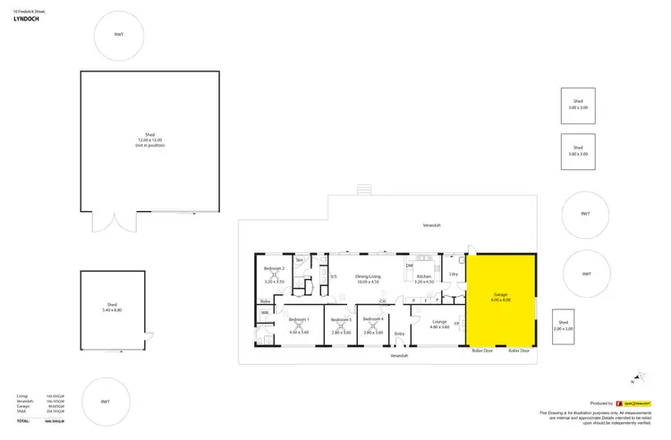 Floorplan of Homely house listing, 10 Frederick Street, Lyndoch SA 5351