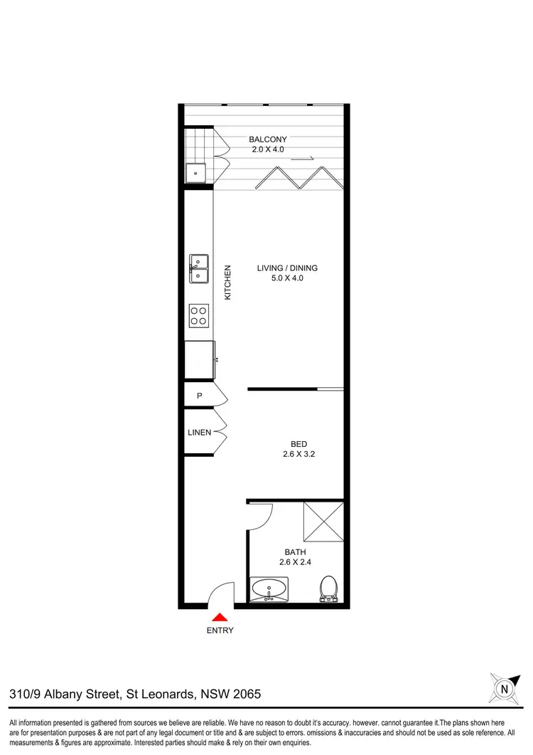 Floorplan of Homely apartment listing, 310/9 Albany Street, St Leonards NSW 2065