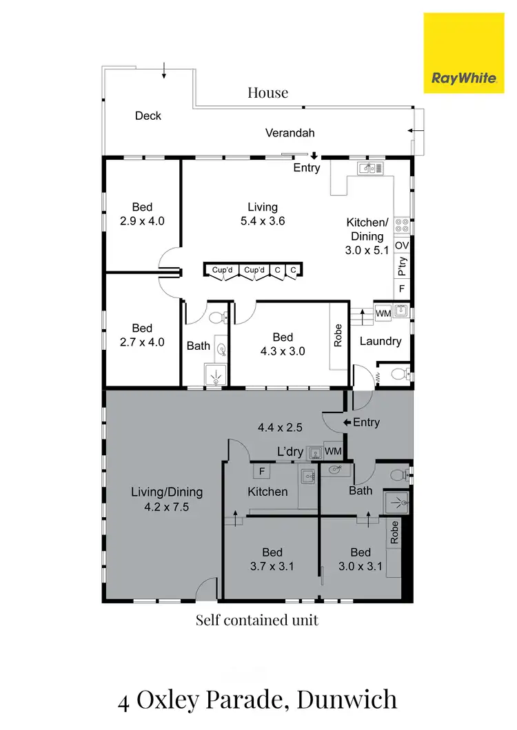 Floorplan of Homely house listing, 4 Oxley Parade, Dunwich QLD 4183