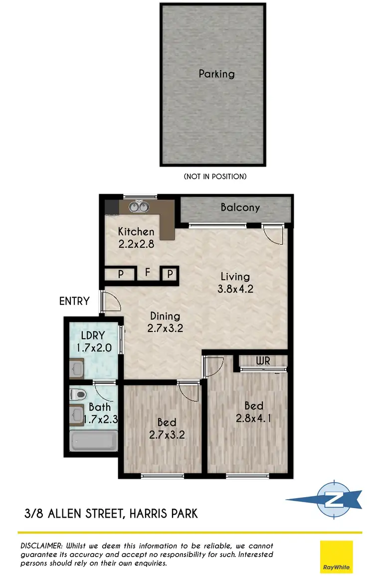 Floorplan of Homely unit listing, 3/8 Allen Street, Harris Park NSW 2150