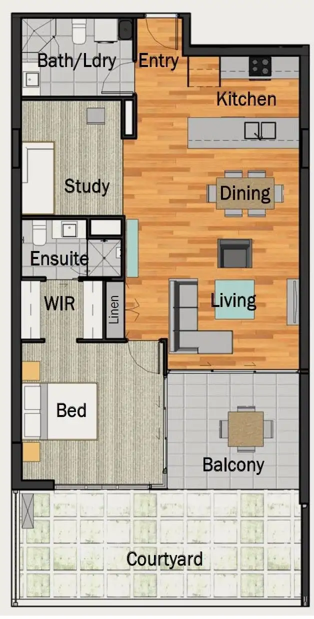 Floorplan of Homely apartment listing, 2110/42 Laver Drive, Robina QLD 4226