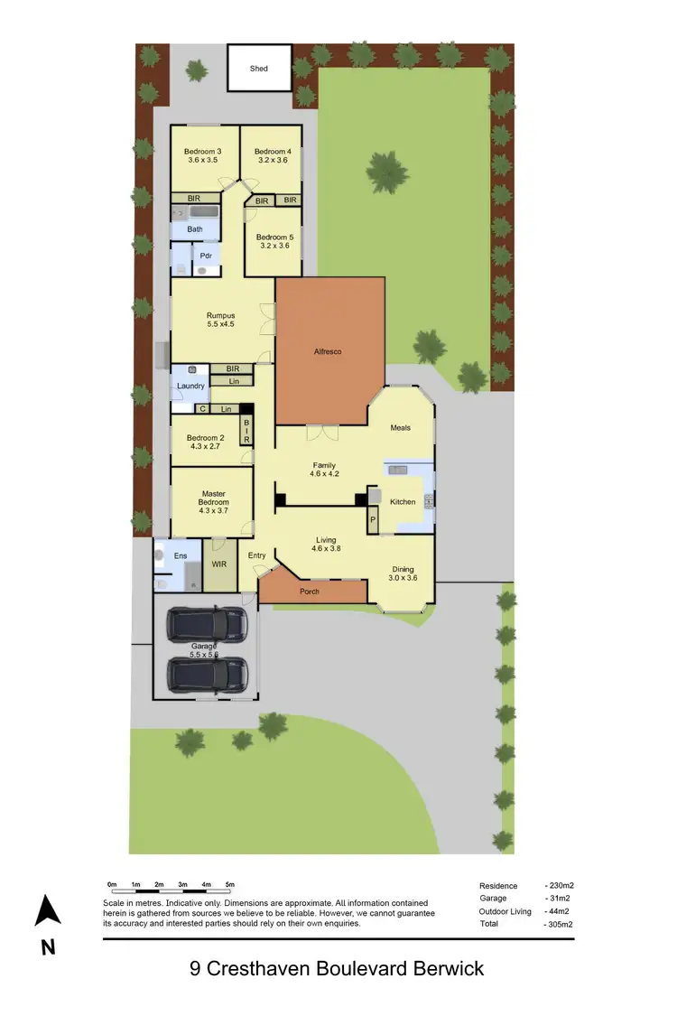 Floorplan of Homely house listing, 9 Cresthaven Boulevard, Berwick VIC 3806