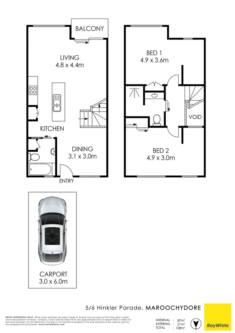 Floorplan of Homely house listing, 5/6 Hinkler Parade, Maroochydore QLD 4558