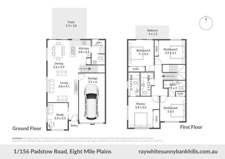Floorplan of Homely townhouse listing, 1/156 Padstow Road, Eight Mile Plains QLD 4113