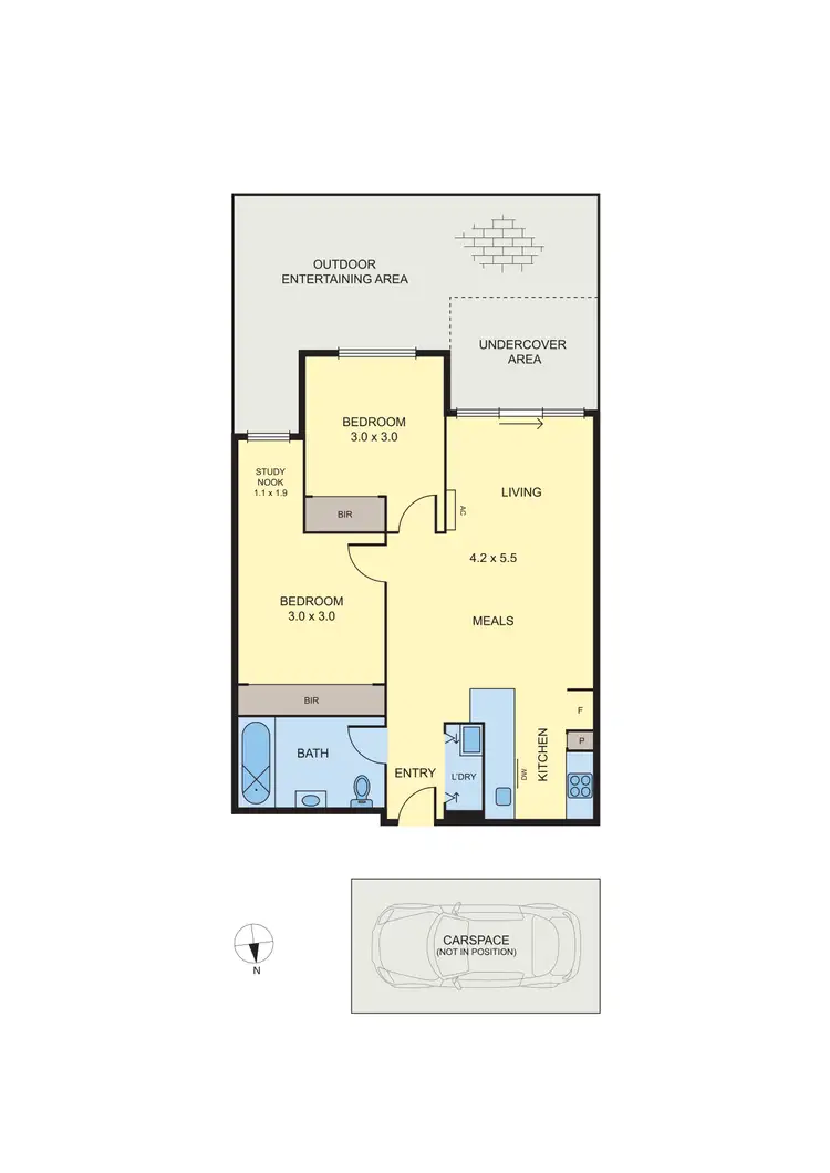 Floorplan of Homely apartment listing, 105/2 Olive York Way, Brunswick West VIC 3055