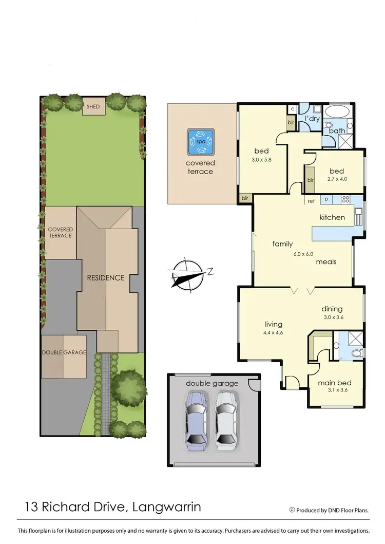 Floorplan of Homely house listing, 13 Richard Drive, Langwarrin VIC 3910