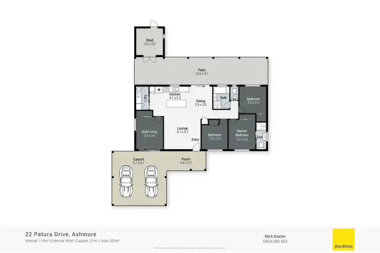 Floorplan of Homely house listing, 22 Patura Drive, Ashmore QLD 4214