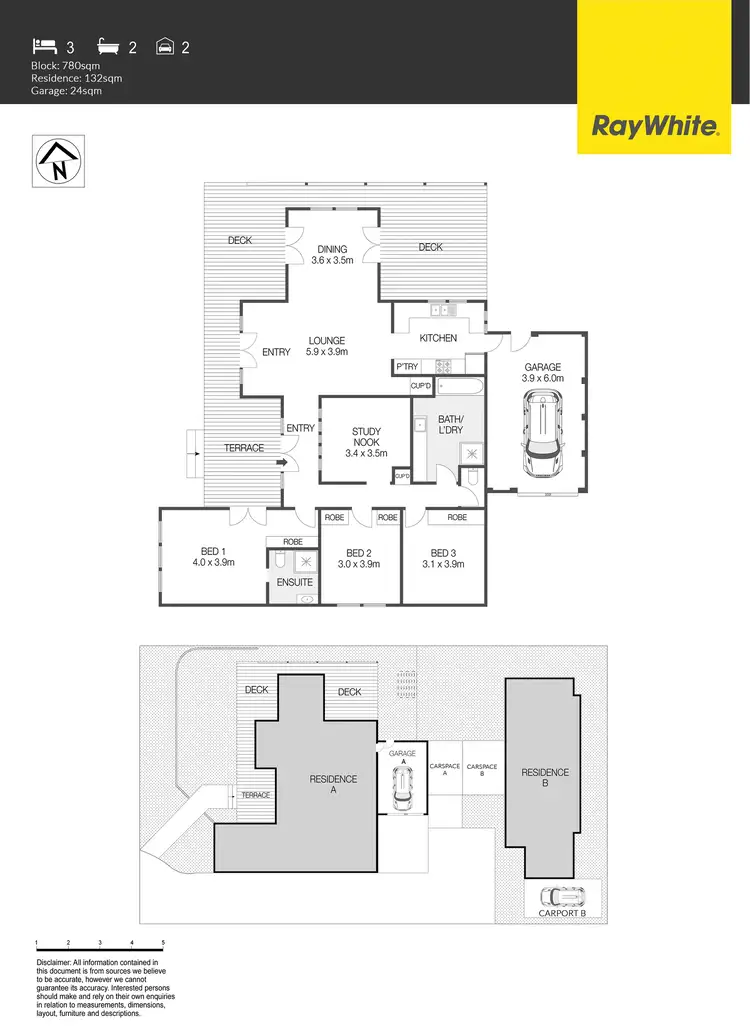 Floorplan of Homely semi-detached listing, 24A Hovea Street, O'connor ACT 2602
