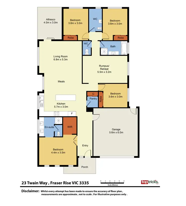 Floorplan of Homely house listing, 23 Twain Way, Fraser Rise VIC 3336