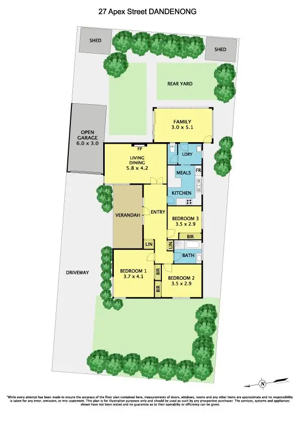 Floorplan of Homely house listing, 27 Apex Street, Dandenong North VIC 3175