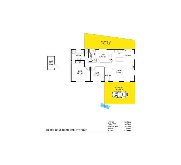 Floorplan of Homely house listing, 172 The Cove Road, Hallett Cove SA 5158