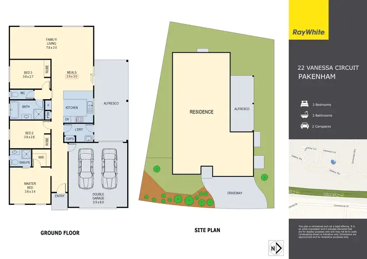 Floorplan of Homely house listing, 22 Vanessa Circuit, Pakenham VIC 3810