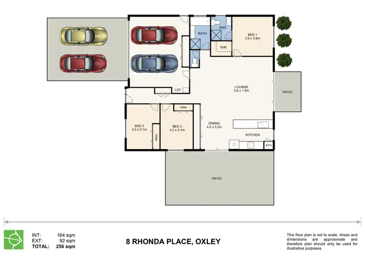 Floorplan of Homely house listing, 8 Rhonda Place, Oxley QLD 4075