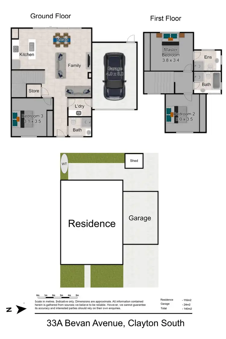 Floorplan of Homely townhouse listing, 33A Bevan Avenue, Clayton South VIC 3169