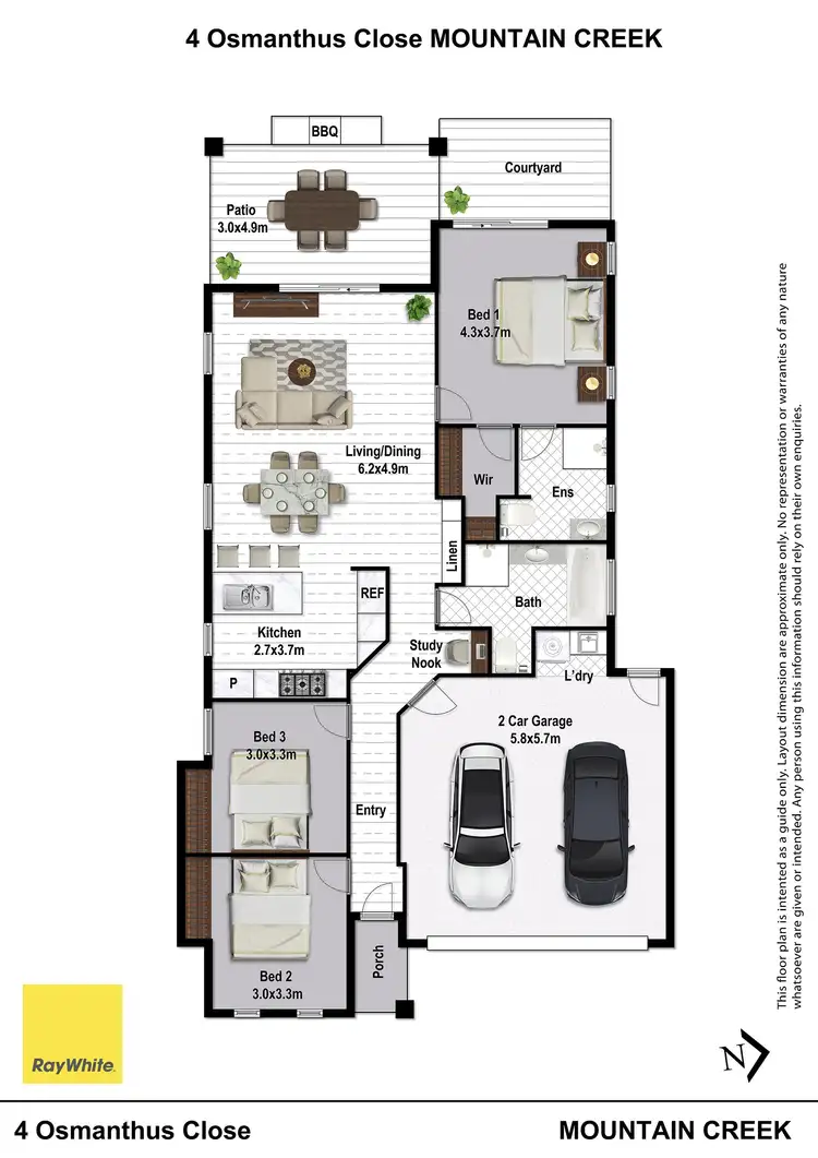 Floorplan of Homely house listing, 4 Osmanthus Close, Mountain Creek QLD 4557