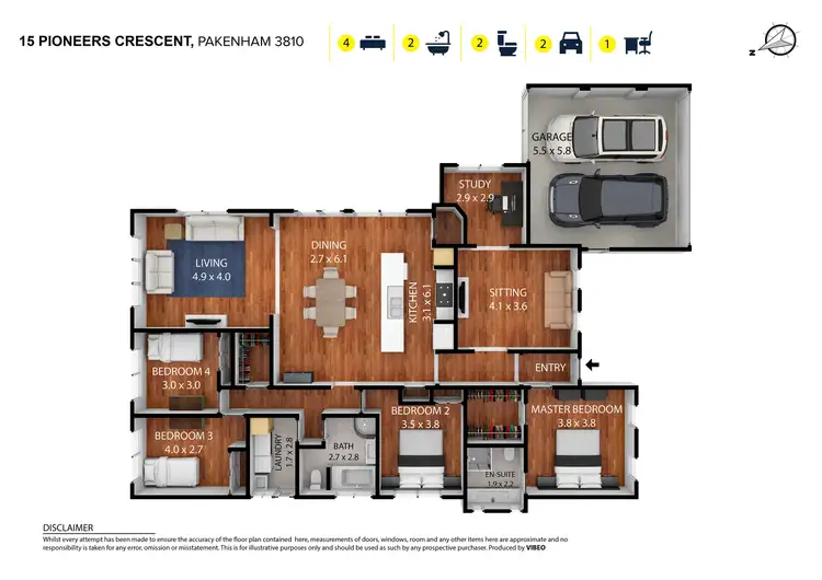 Floorplan of Homely house listing, 15 Pioneers Crescent, Pakenham VIC 3810
