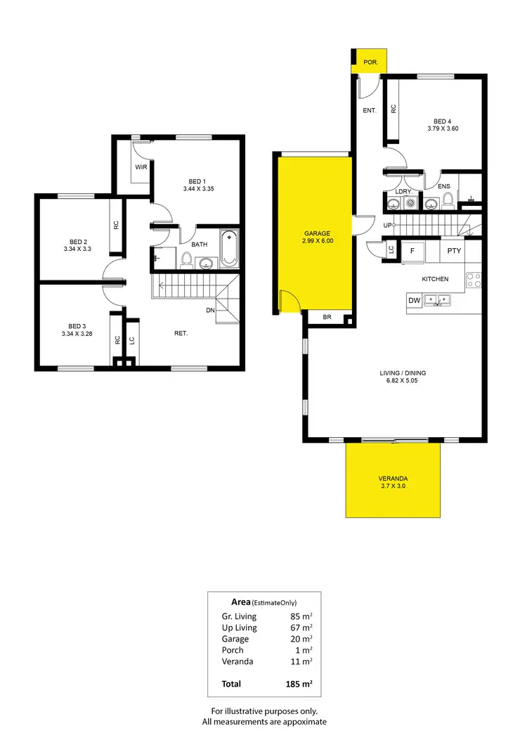 Floorplan of Homely townhouse listing, 8A Palmer Avenue, Kilburn SA 5084