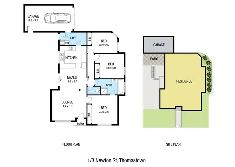 Floorplan of Homely unit listing, 1/3 Newton Street, Thomastown VIC 3074